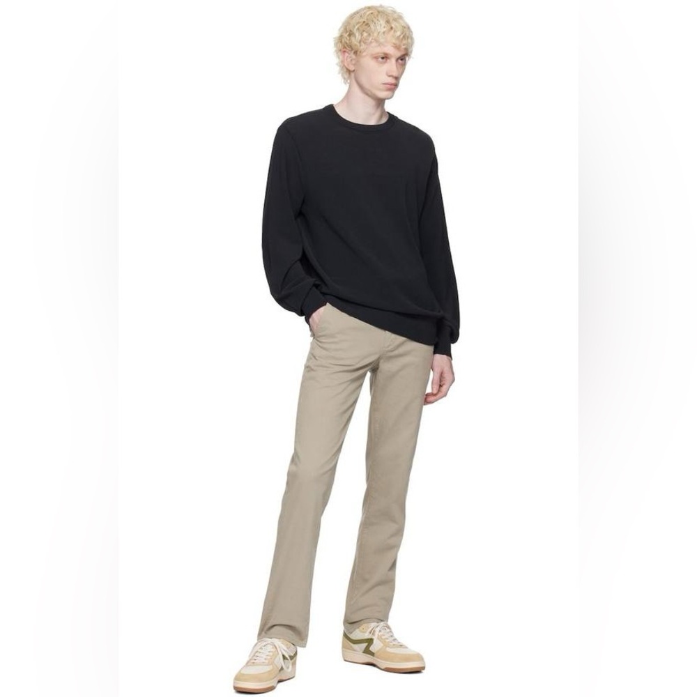 rag &‎ bone NEW YORK Slim Fit Twill Trousers in Leaf Grey Size 33 $190